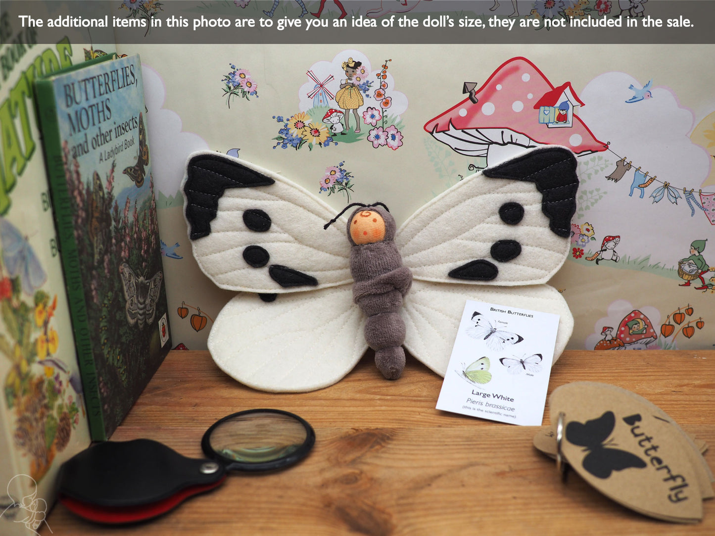 Large White Butterfly Doll