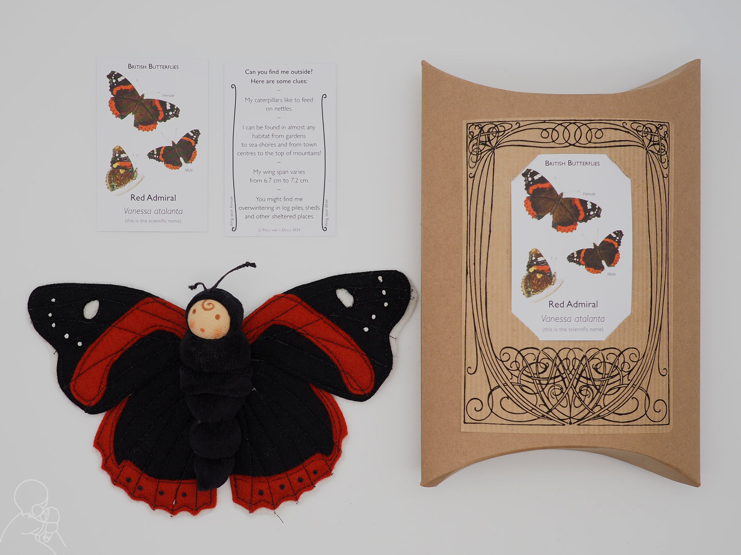 Red Admiral Butterfly Doll