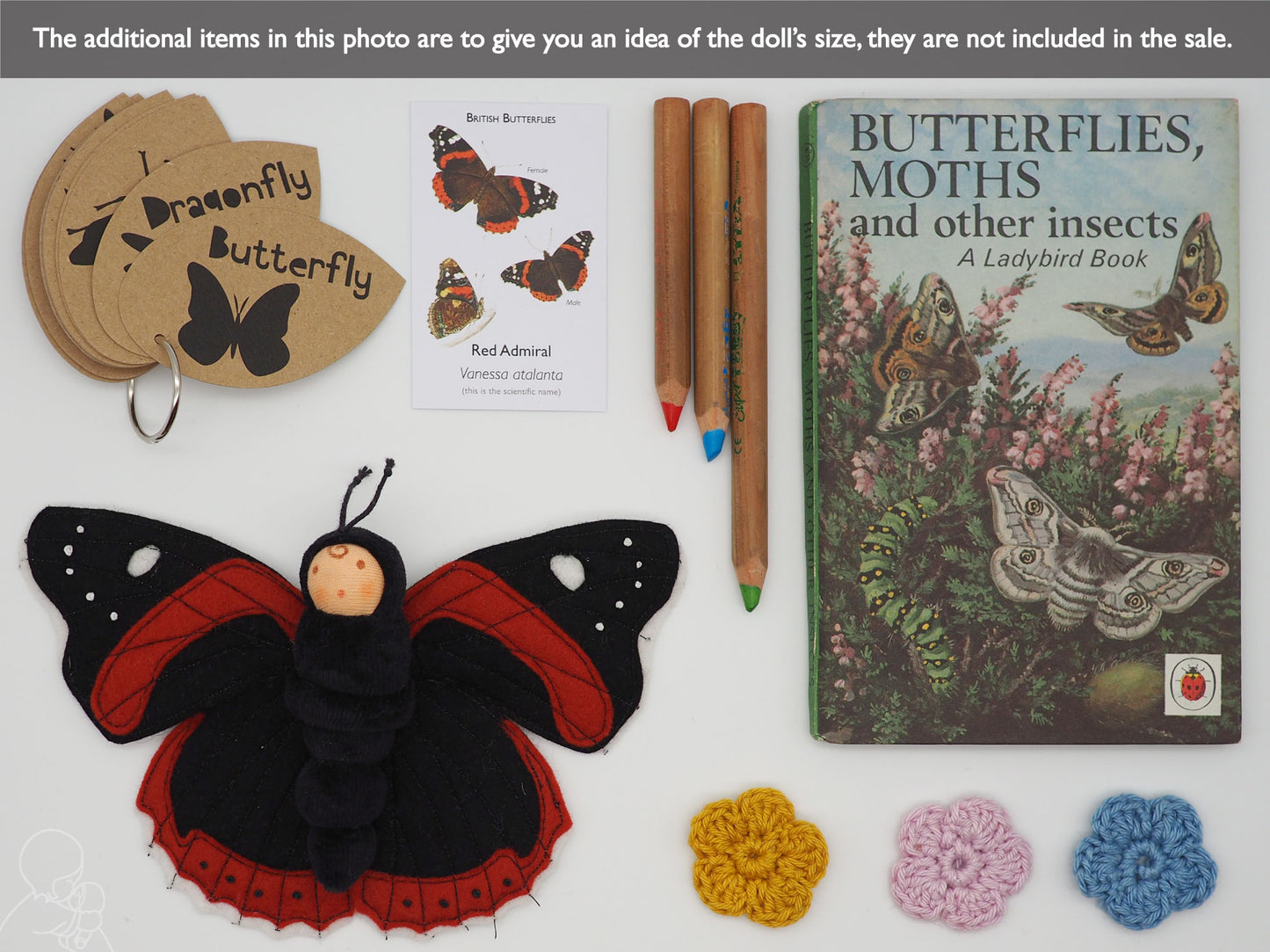 Red Admiral Butterfly Doll