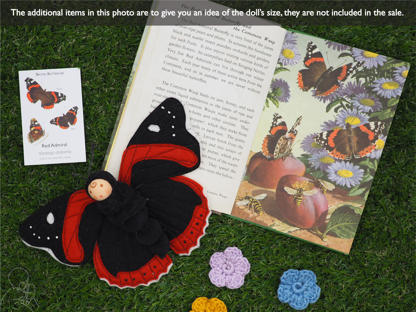 Red Admiral Butterfly Doll
