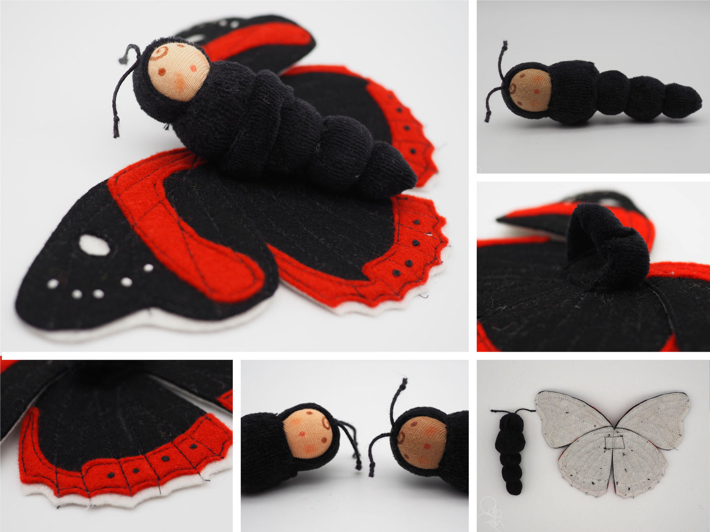 Red Admiral Butterfly Doll