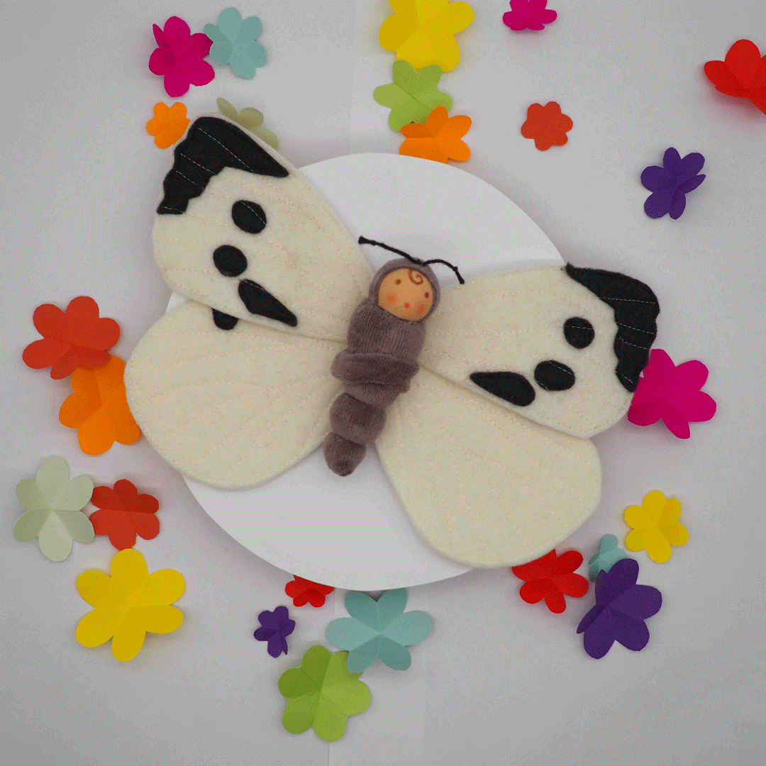 Large White Butterfly Doll