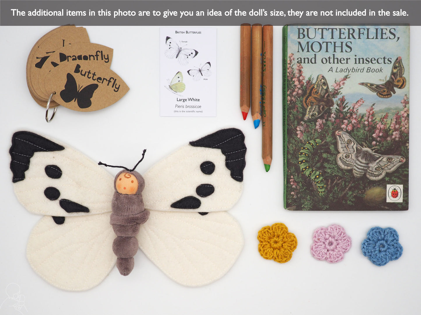 Large White Butterfly Doll